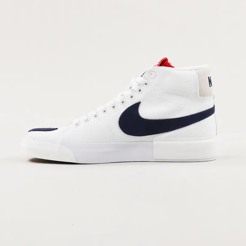 Nike SB Zoom Blazer Mid Edge Shoes White Midnight Navy-1