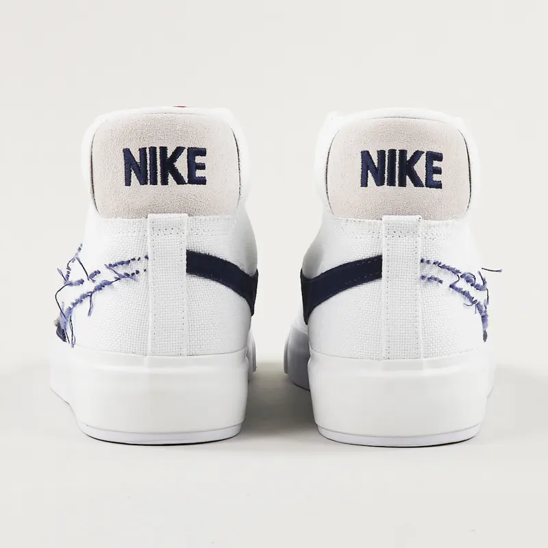 Nike SB Zoom Blazer Mid Edge Shoes White Midnight Navy-3