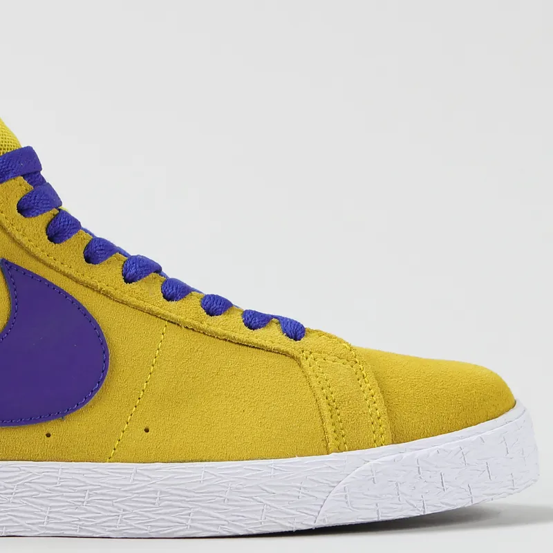 Nike SB Blazer Zoom Mid Shoes Tour Yellow Blue White-2