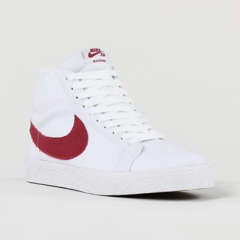 Nike SB Blazer Zoom Mid Canvas Shoes White Cedar-3