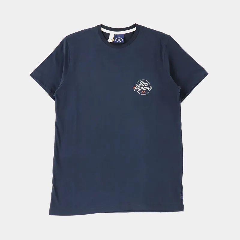 Bleu De Paname Circle Logo T Shirt Blue
