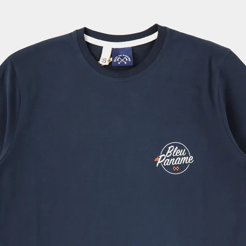 Bleu De Paname Circle Logo T Shirt Blue-1