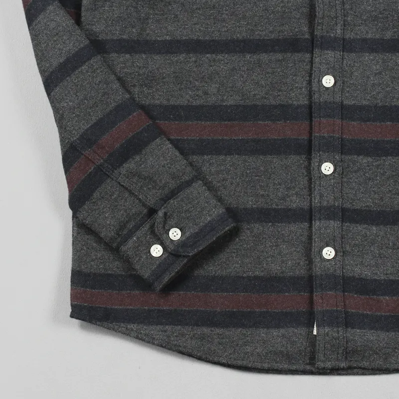 Carhartt WIP Mens Blanket Button Shirt Jacket Dark Navy Stripe