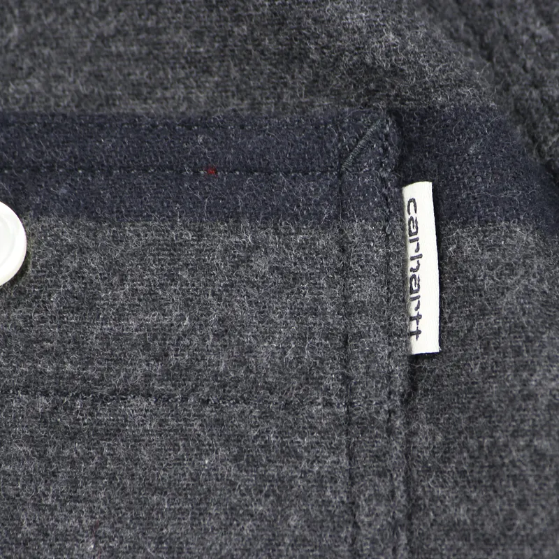 Carhartt Long Sleeve Blanket Shirt Jacket Dark Navy Stripe-2