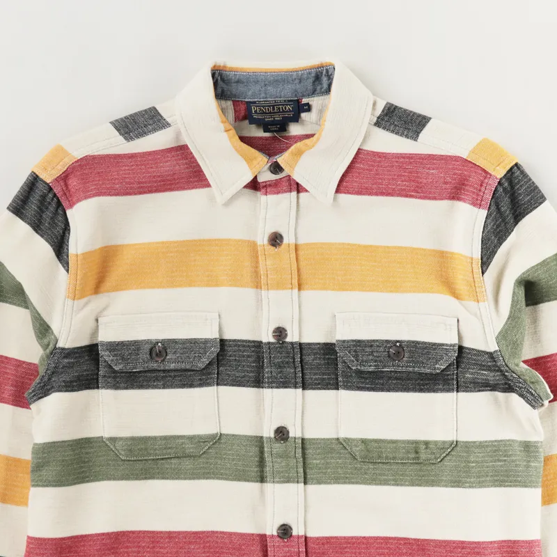 Pendleton Blanket Stripe Overshirt Glacier-2