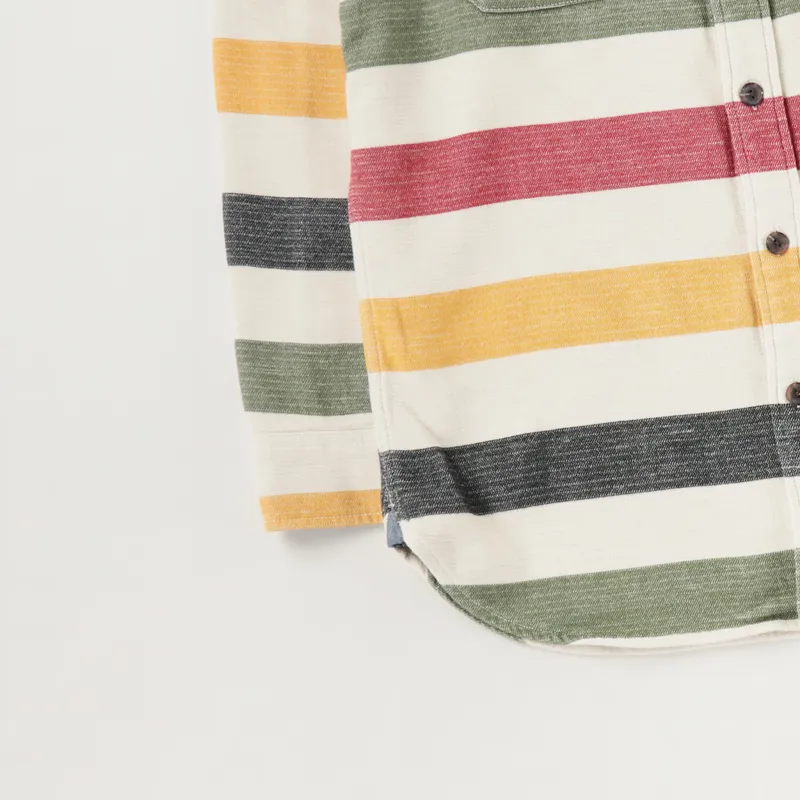 Pendleton Woolen Mills Mens LS Blanket Stripe Overshirt Glacier