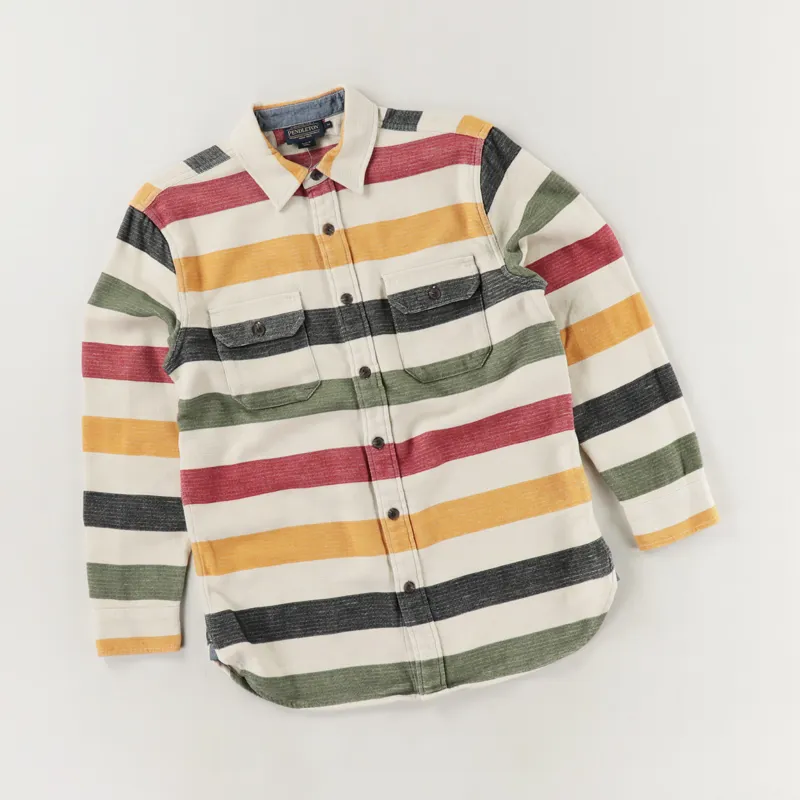 Pendleton Blanket Stripe Overshirt Glacier-1