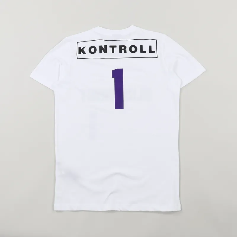 Kappa Kontroll Football Graphic Print Blueprint T Shirt White