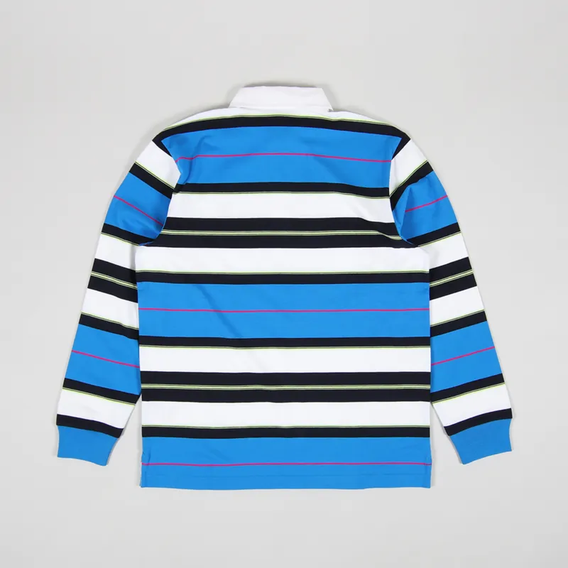 Carhartt WIP Long Sleeve Morgan Stripe Polo Azzuro-5