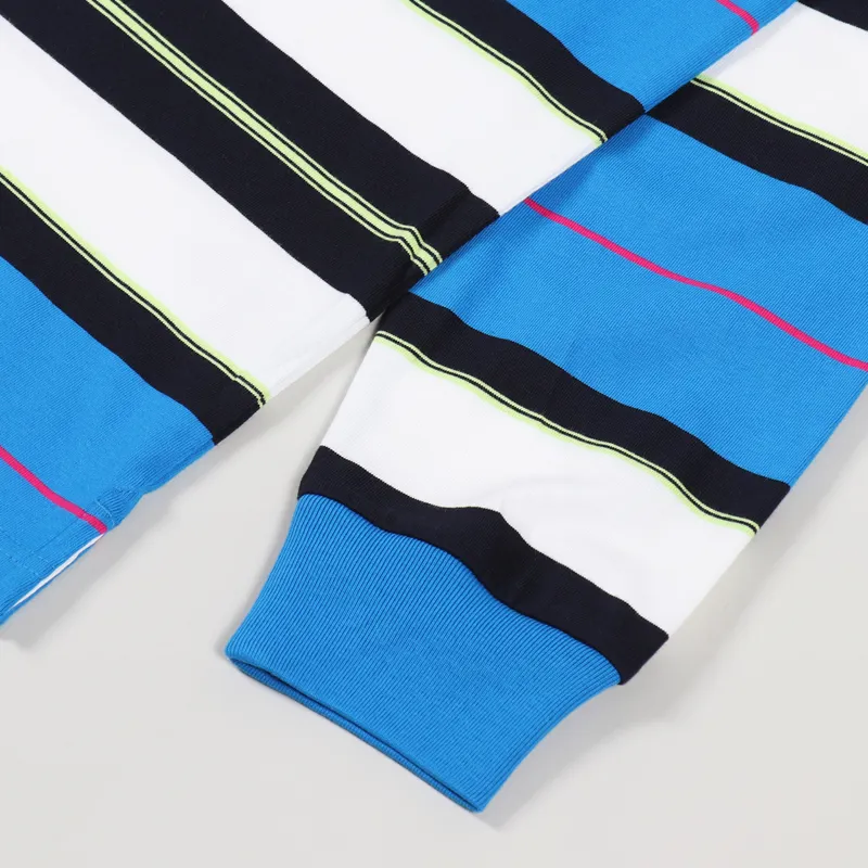 Carhartt WIP Long Sleeve Morgan Stripe Polo Azzuro-4