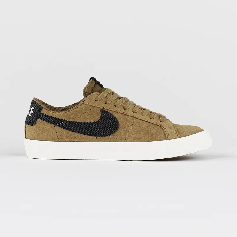 Nike SB Blazer Zoom Low Shoes Golden Beige Black Sail