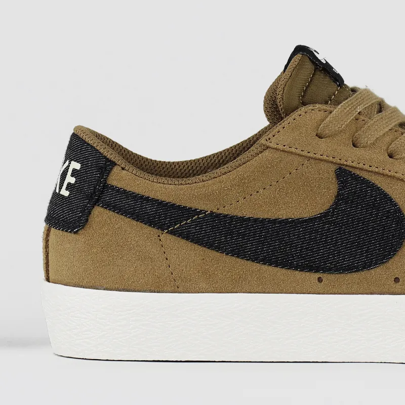 Nike SB Blazer Zoom Low Shoes Golden Beige Black Sail-1