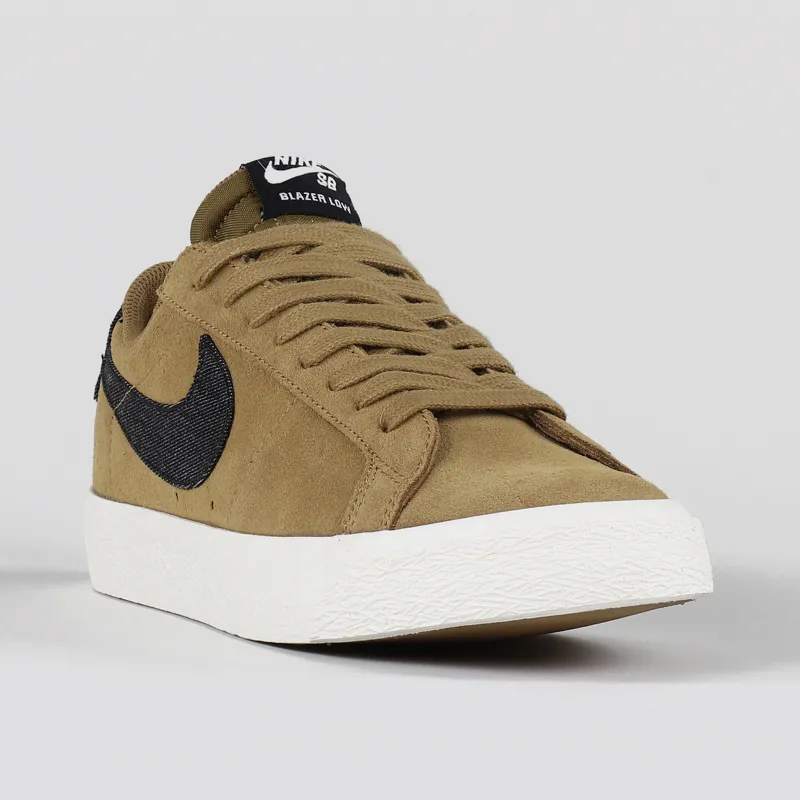 Nike SB Blazer Zoom Low Shoes Golden Beige Black Sail-3