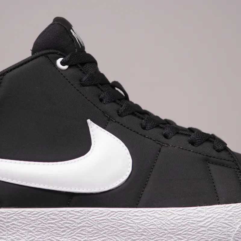 Nike Blazer Mid LR Neck Face Shoes - Black and White-2