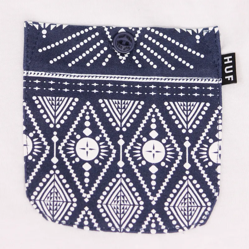 Huf Bandana Pocket T Shirt White-1
