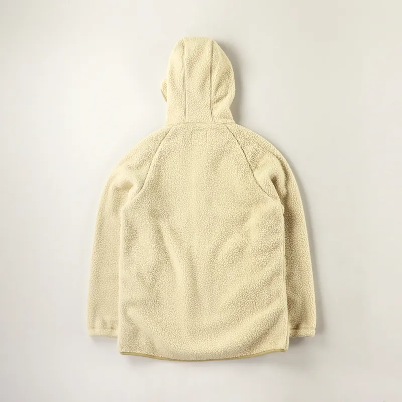 Gramicci Boa Fleece Hooded Coaches Jacket Ivory-5