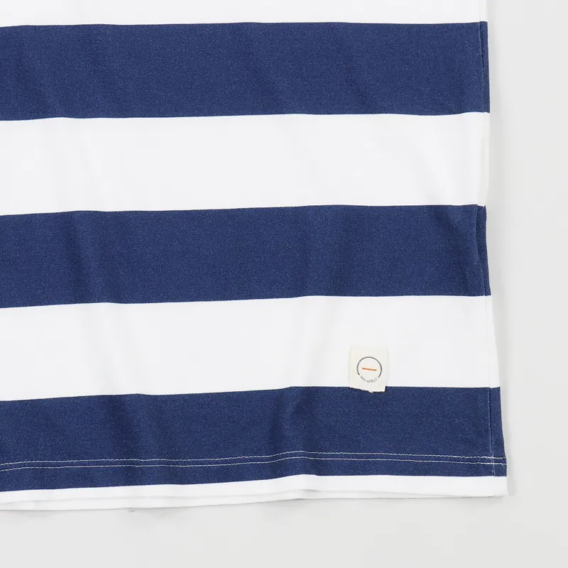 Far Afield Bold Stripe T Shirt Blue White-2