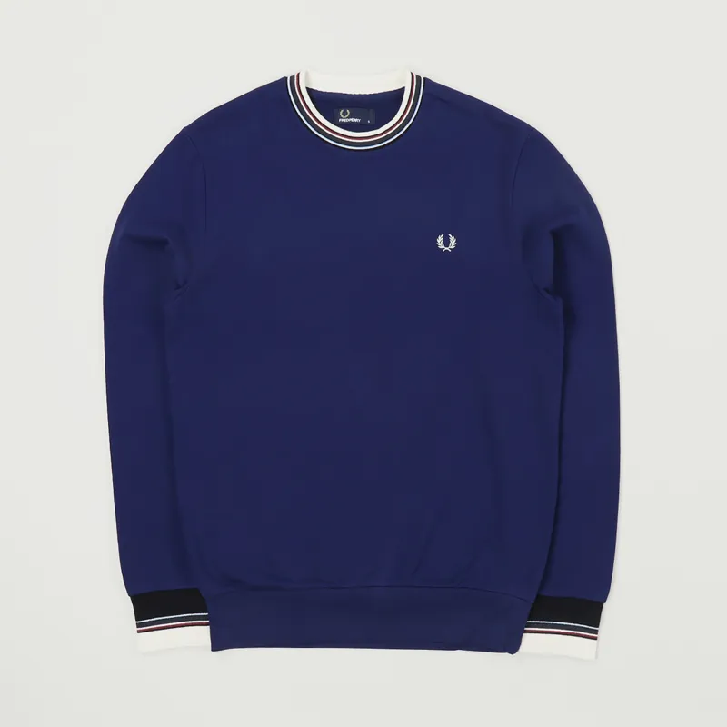 Fred Perry Bold Tipped Crew Sweat French Navy