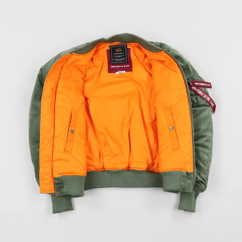 The Cords and Co. x Alpha Industries MA-1 Bomber Iconic Green-2
