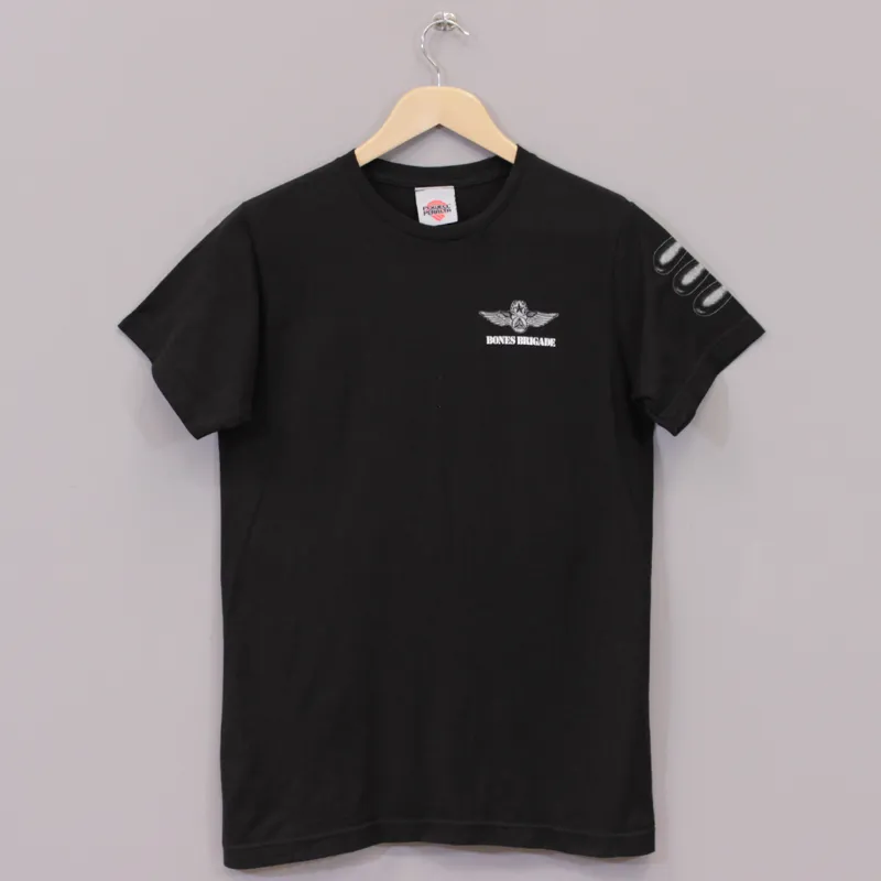 Powell Peralta Bones Brigade Bomber Back Print T Shirt - Black