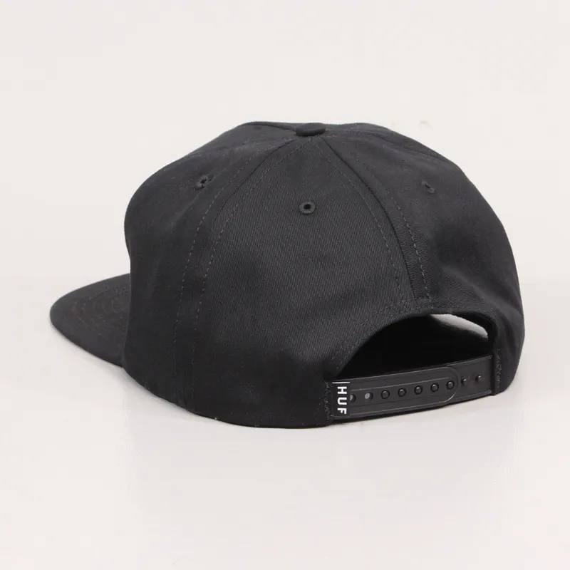 Huf Box Logo Snapback Cap Black-3