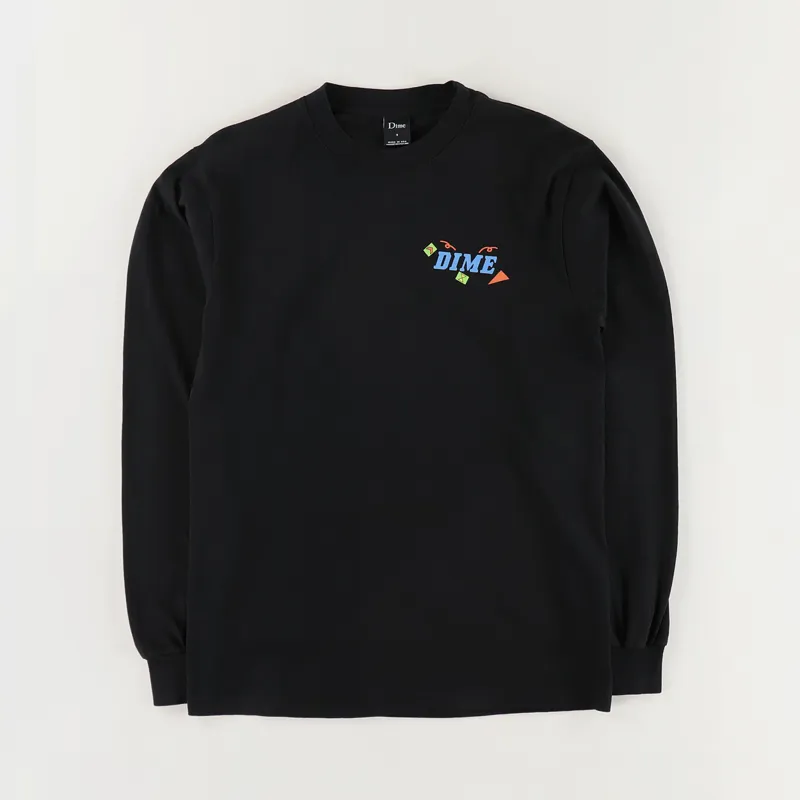 Dime Mens Skateboarding Breaker Logo Long Sleeve T Shirt Black