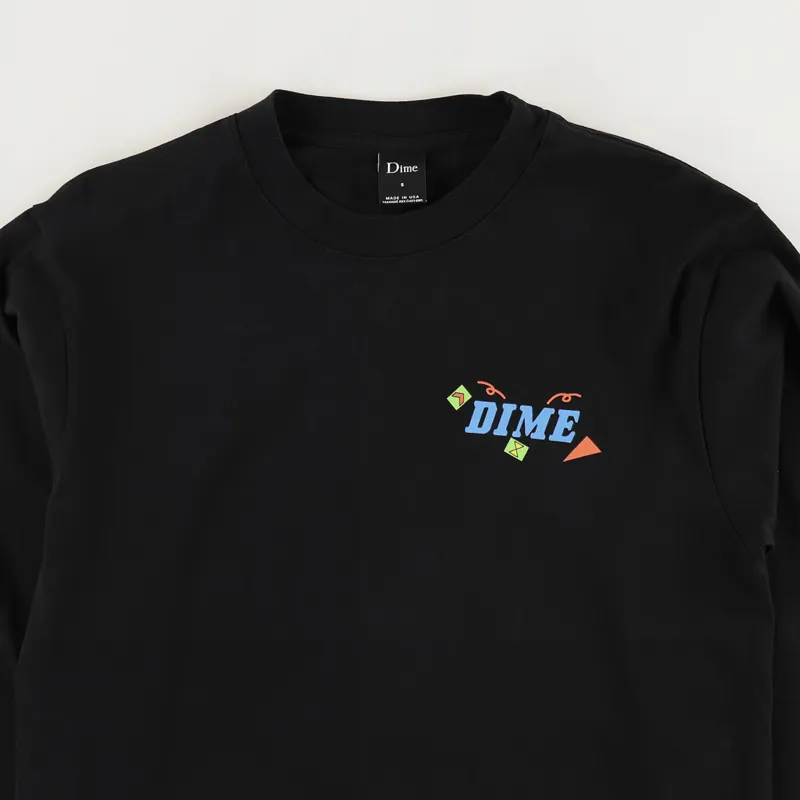 Dime Mens Skateboarding Breaker Logo Long Sleeve T Shirt Black