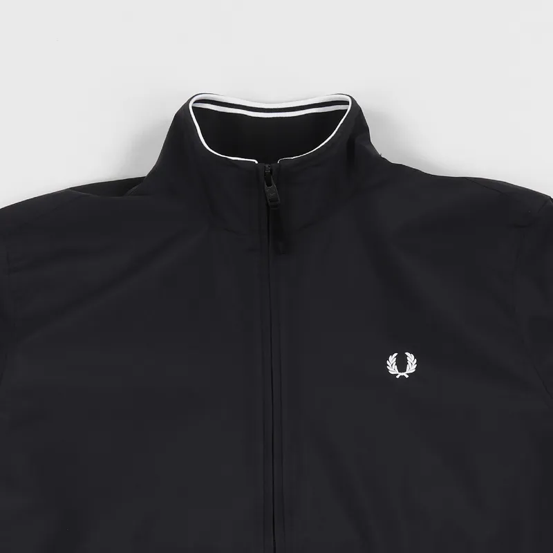 Fred Perry Mens Brentham Full Zip Bomber Jacket Black