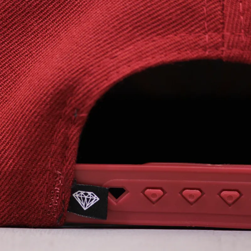Diamond Brilliant Snapback - Burgandy Yellow-4
