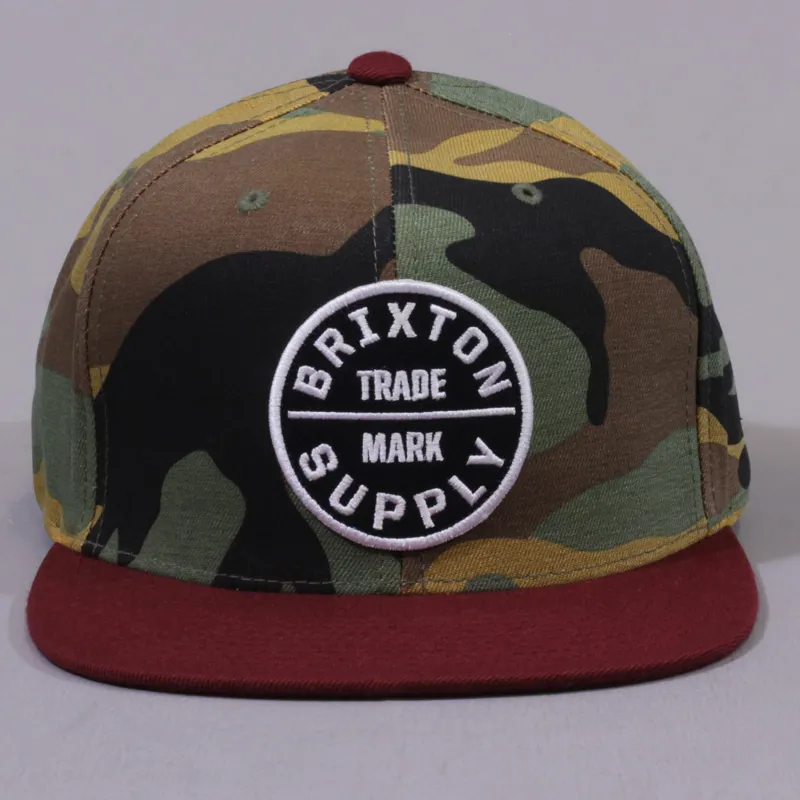 Brixton Oath III Adjustable Cap - Camo, Cardinal-1