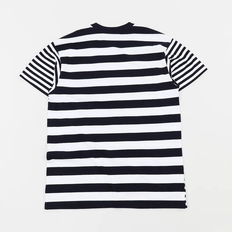 Carhartt WIP Barkley Pocket T Shirt Stripe Dark Navy White-2