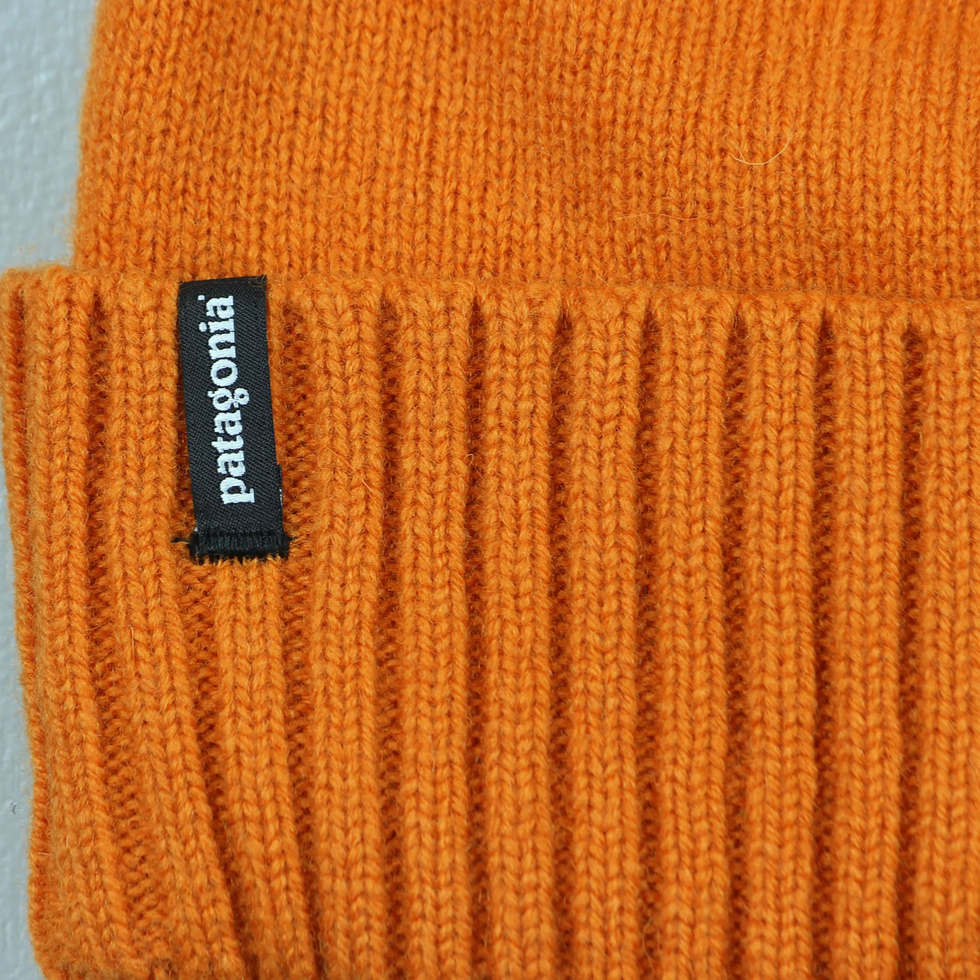 Patagonia Rust Orange wool blend roll Beanie with Sun Patch OSFM Fun Hog Beanie – Patagonia Worn Wear® main image 2