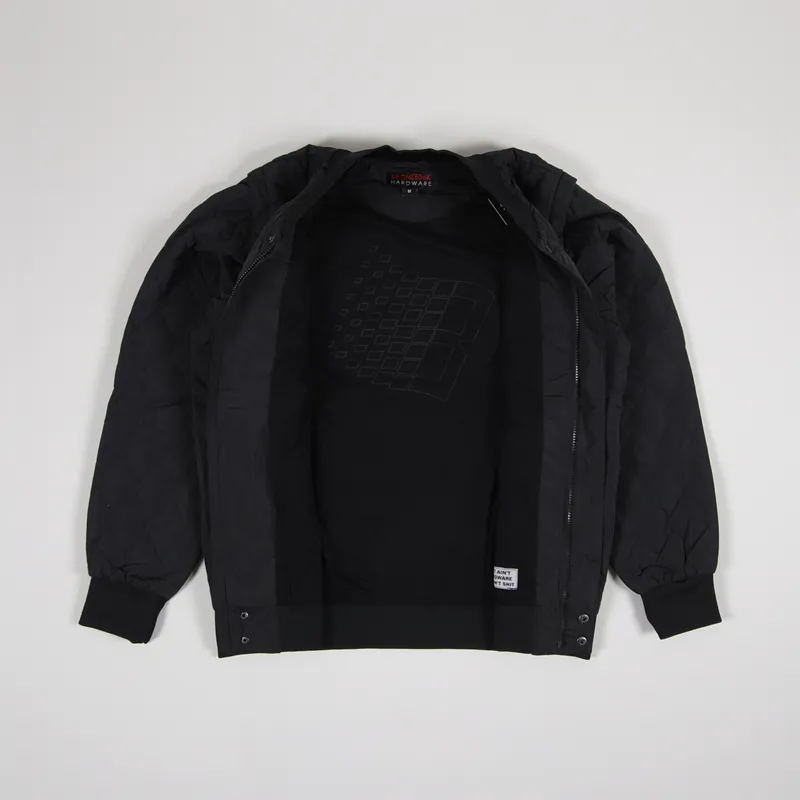 Bronze 56K Hardware Bomber Jacket Black-2