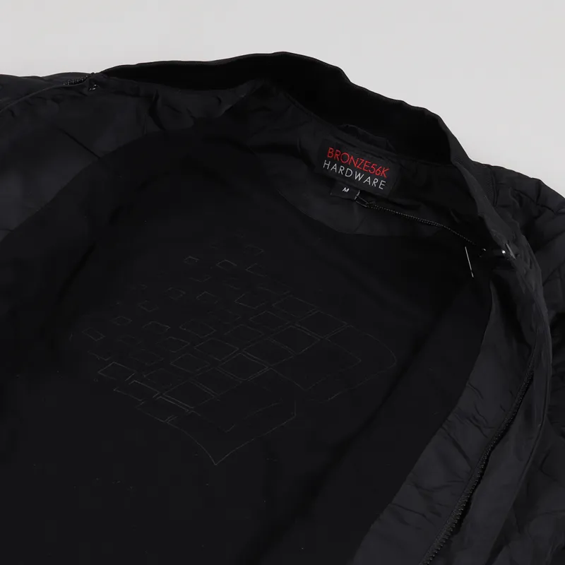 Bronze 56K Hardware Bomber Jacket Black-7