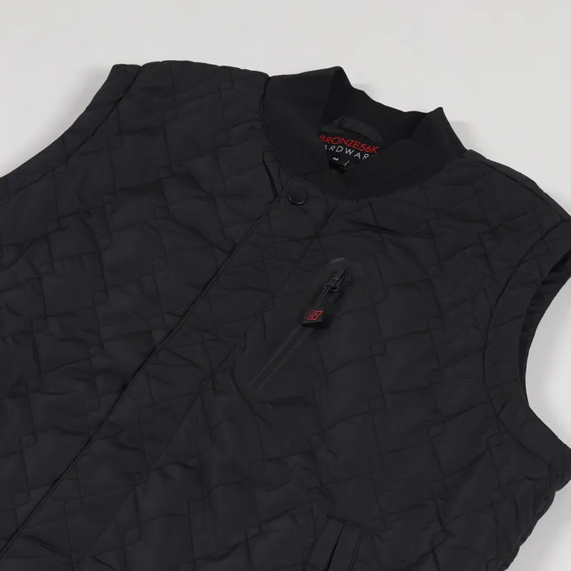 Bronze 56K Hardware Bomber Jacket Black-6