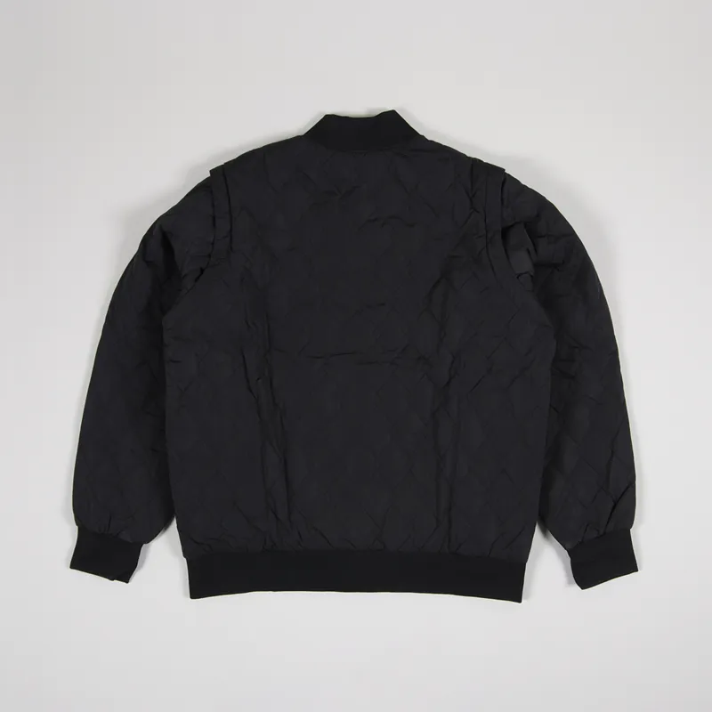 Bronze 56K Hardware Bomber Jacket Black-3