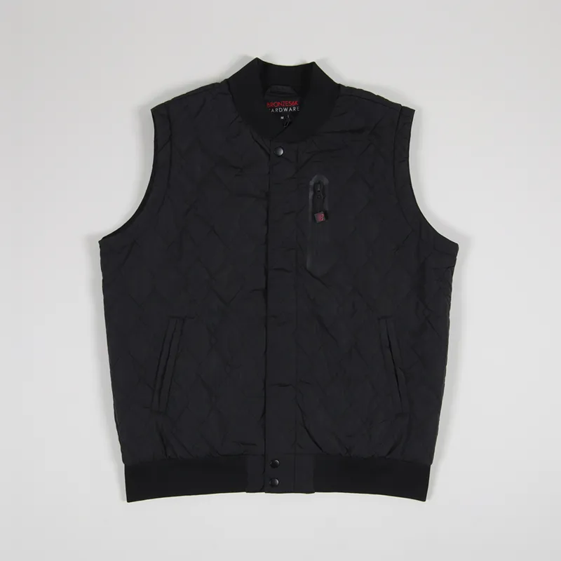 Bronze 56K Hardware Bomber Jacket Black-1