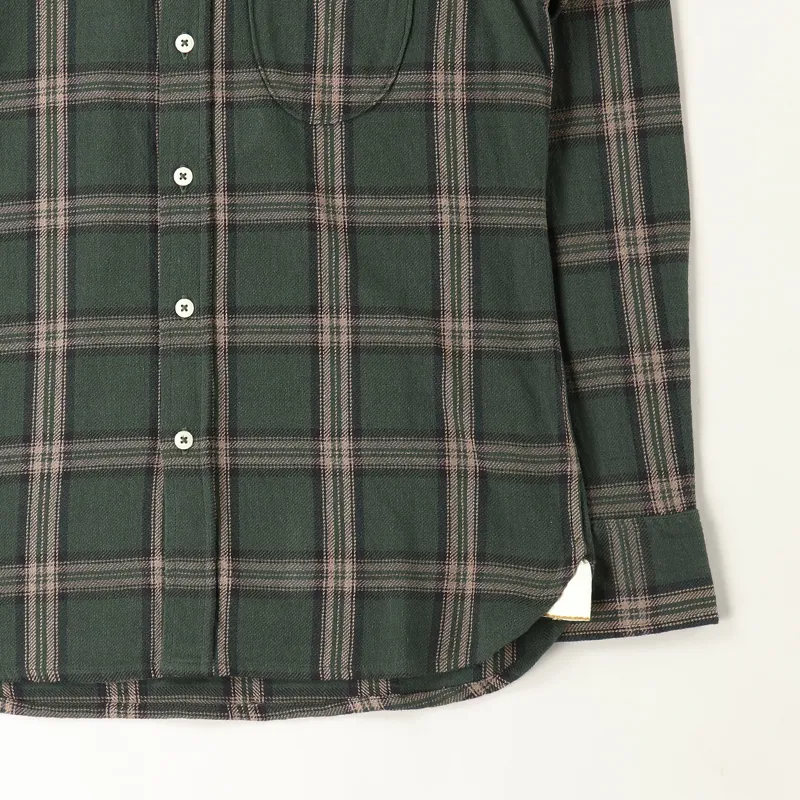 Universal Works Brook Shirt Rebel Check Taupe-2