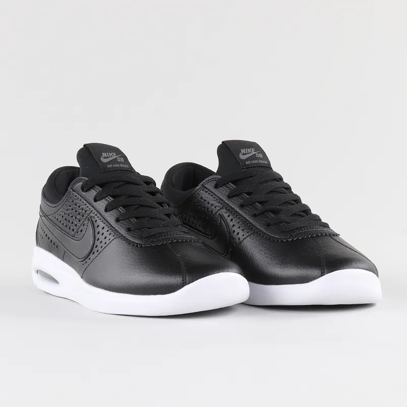 Nike SB Max Bruin Leather Shoes Black