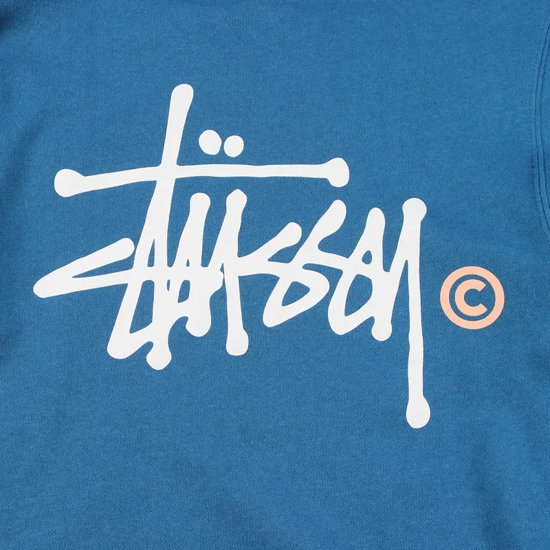 Stussy Basic Logo Crew Sweater Blue-3