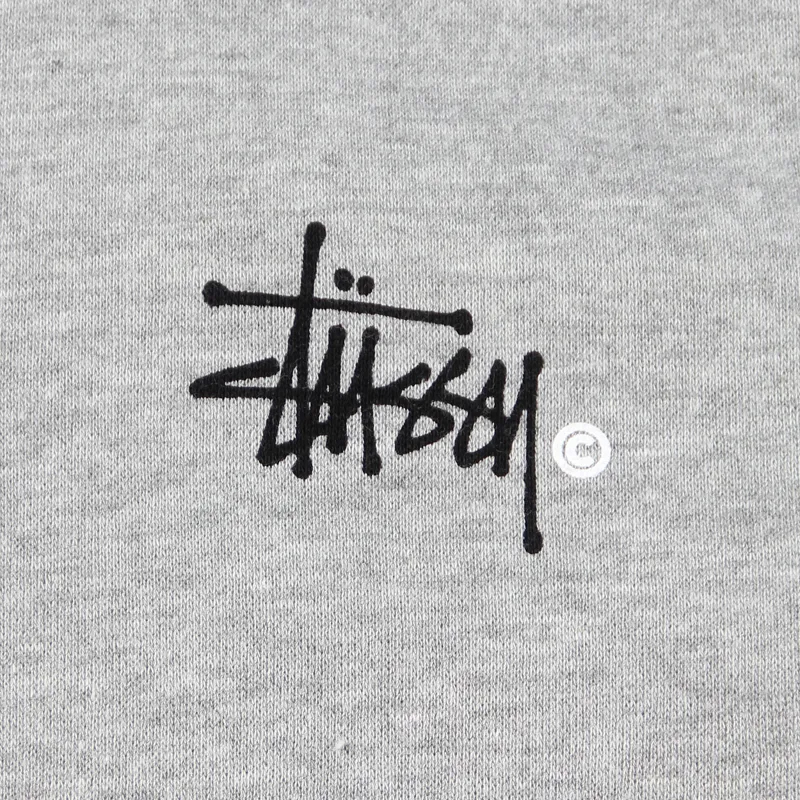 Stussy Basic Logo Crew Sweater Grey-1