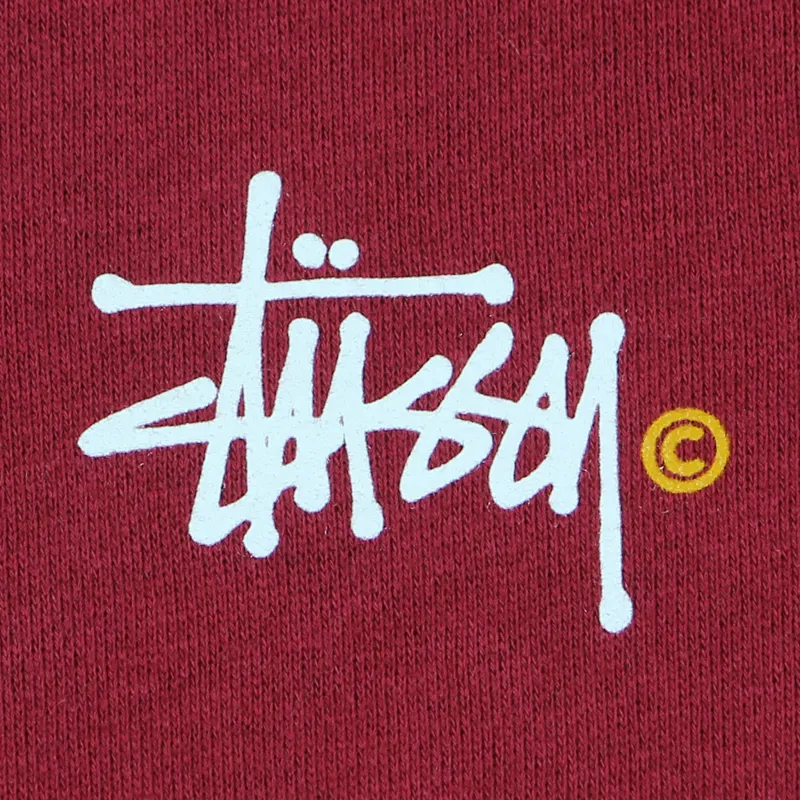 Stussy Basic Logo Hoodie Red Orange-1
