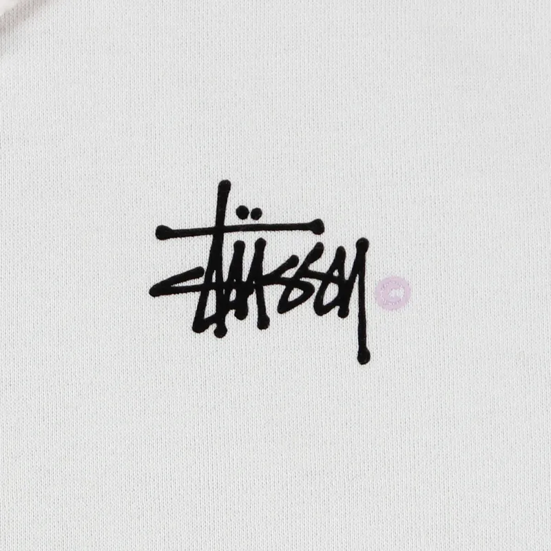 Stussy Basic Logo Hood White-1