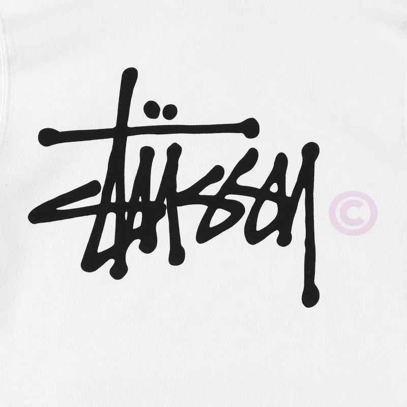 Stussy Basic Logo Hood White-3