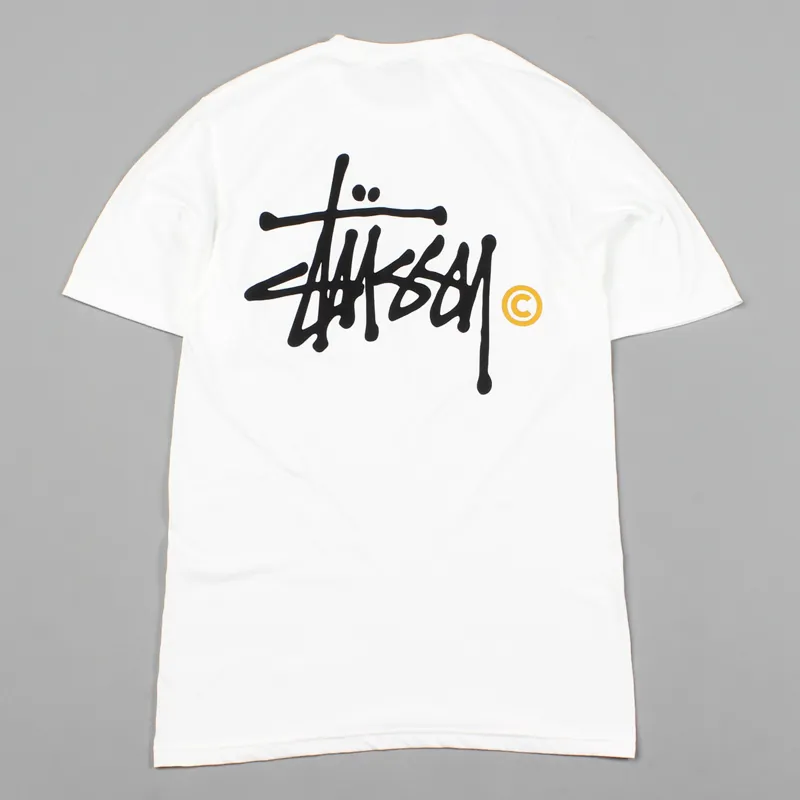 ★Stussy Basic Stussy T-Shirt White★ Stussy T-Shirt With Basic Logo Back Print in White Size: XL
