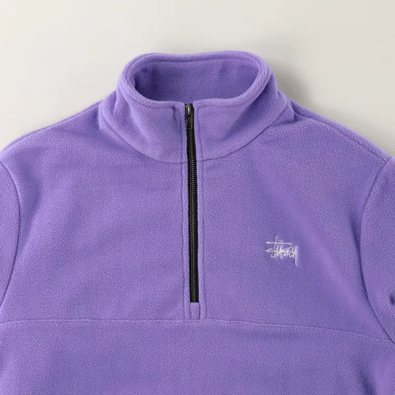Stussy Basic Polar Fleece Mock Neck Violet-1