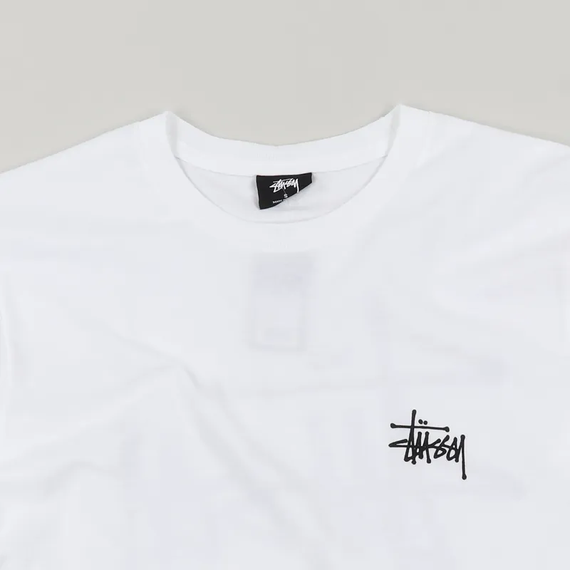 Stussy Basic Logo T Shirt White-2
