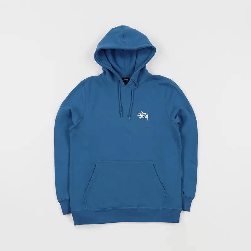 Stussy Basic Logo Hoodie Ocean-1