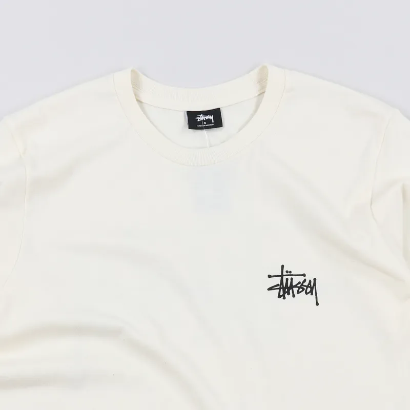 Stussy Basic Logo T Shirt Natural White-2