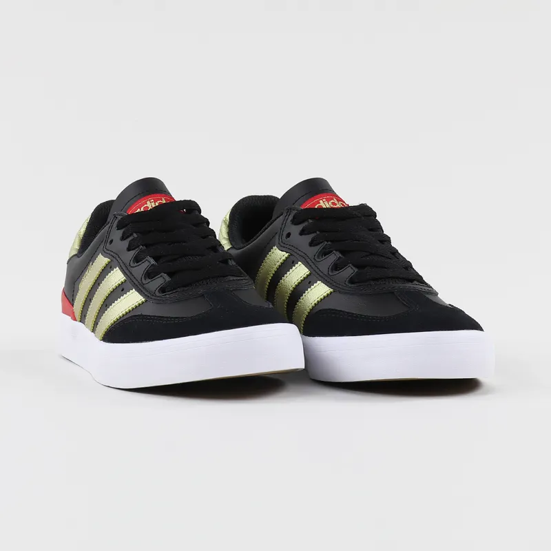 Adidas Skateboarding Busenitz Vulc Remix Shoes Black Gold Scarlet-3